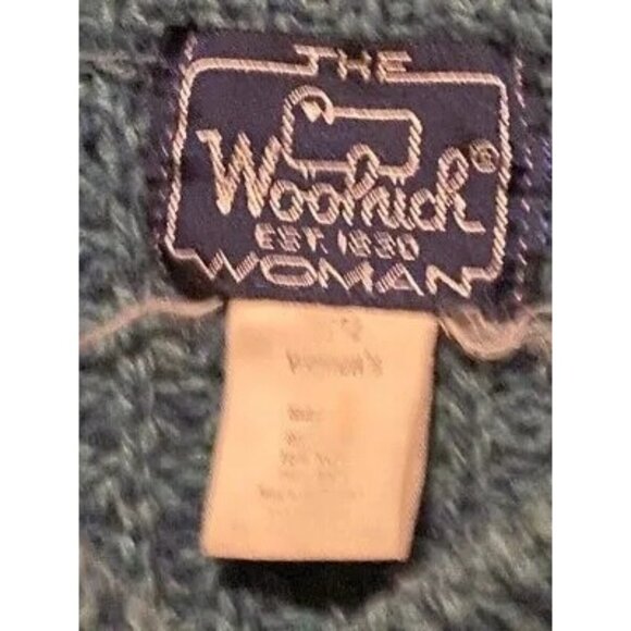 Woolrich Womens Shawl Collar Sweater Size M Green Wool Blend - Picture 3 of 5